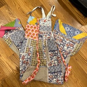 Anthropologie patchwork overalls